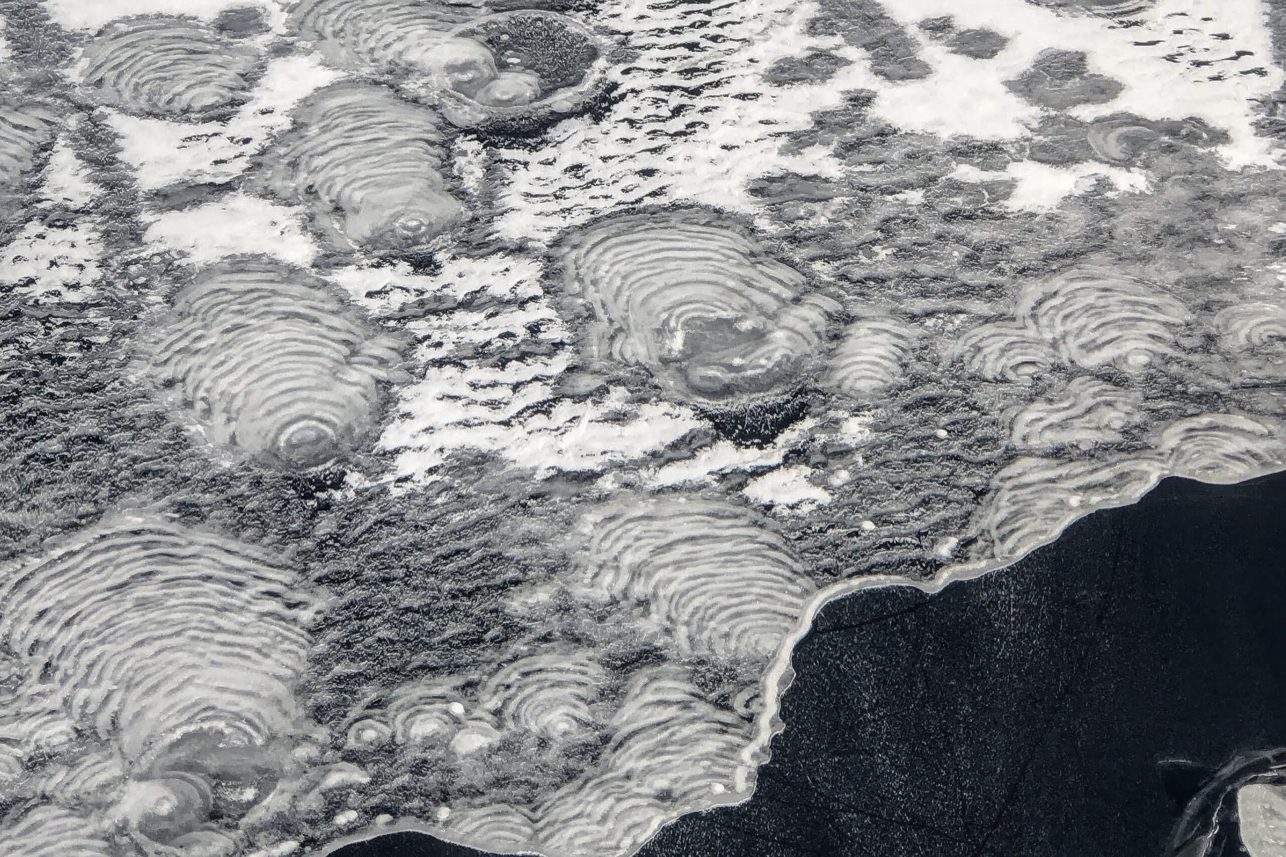 Abstract Landscape Fine Art titled Icy Fans by Philip J. Guettler.