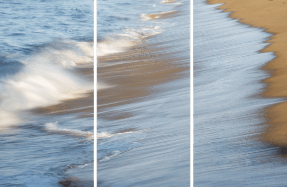 Wispy Shoreline Three Panel