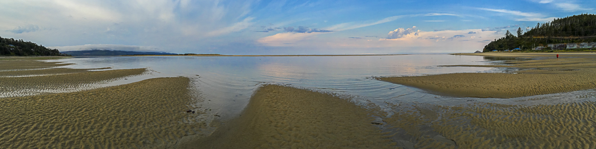 Oregon Coast Panoramic Print titled Wet Fingers by Philip J. Guettler.